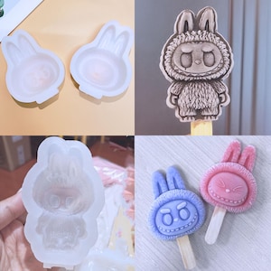 Monster Silicone Mold,Ice Cream Silicone Mold,Cute Pinch Mold Handmade Chocolate Baking Silicone Mold,Mu Si Cake/Pudding Silicone Mold