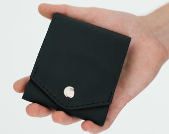 Leather Cash Wallet, Handmade Slim Card & Cash Holder, Minimalist Bifold Wallet, Personalized Wallet, Gift for Boyfriend