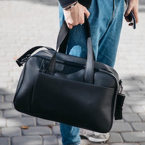 Leder Weekender Tasche, Leder Reisetasche, Urlaubsseesack Handgepäck, Cabin Gepäcktasche, Reisetasche, Leder Herren Reisetasche, Sporttasche