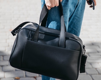 Leather Weekender Bag, Leather travel bag, Vacation Duffle Carry on Bag, Cabin luggage bag, Overnight bag, Leather Mens Duffel Bag, Gym Bag