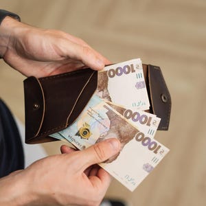 Leather Cash Wallet, Handmade Slim Card&Cash Holder, Minimalist Bifold Wallet, Personalized Wallet, Gift for Boyfriend