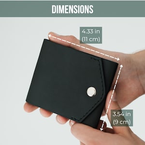 Leather Cash Wallet, Handmade Slim Card&Cash Holder, Minimalist Bifold Wallet, Personalized Wallet, Gift for Boyfriend