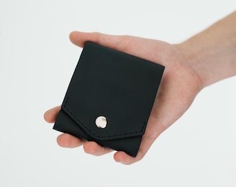 Leather Cash Wallet, Handmade Slim Card & Cash Holder, Minimalist Bifold Wallet, Personalized Wallet, Gift for Boyfriend