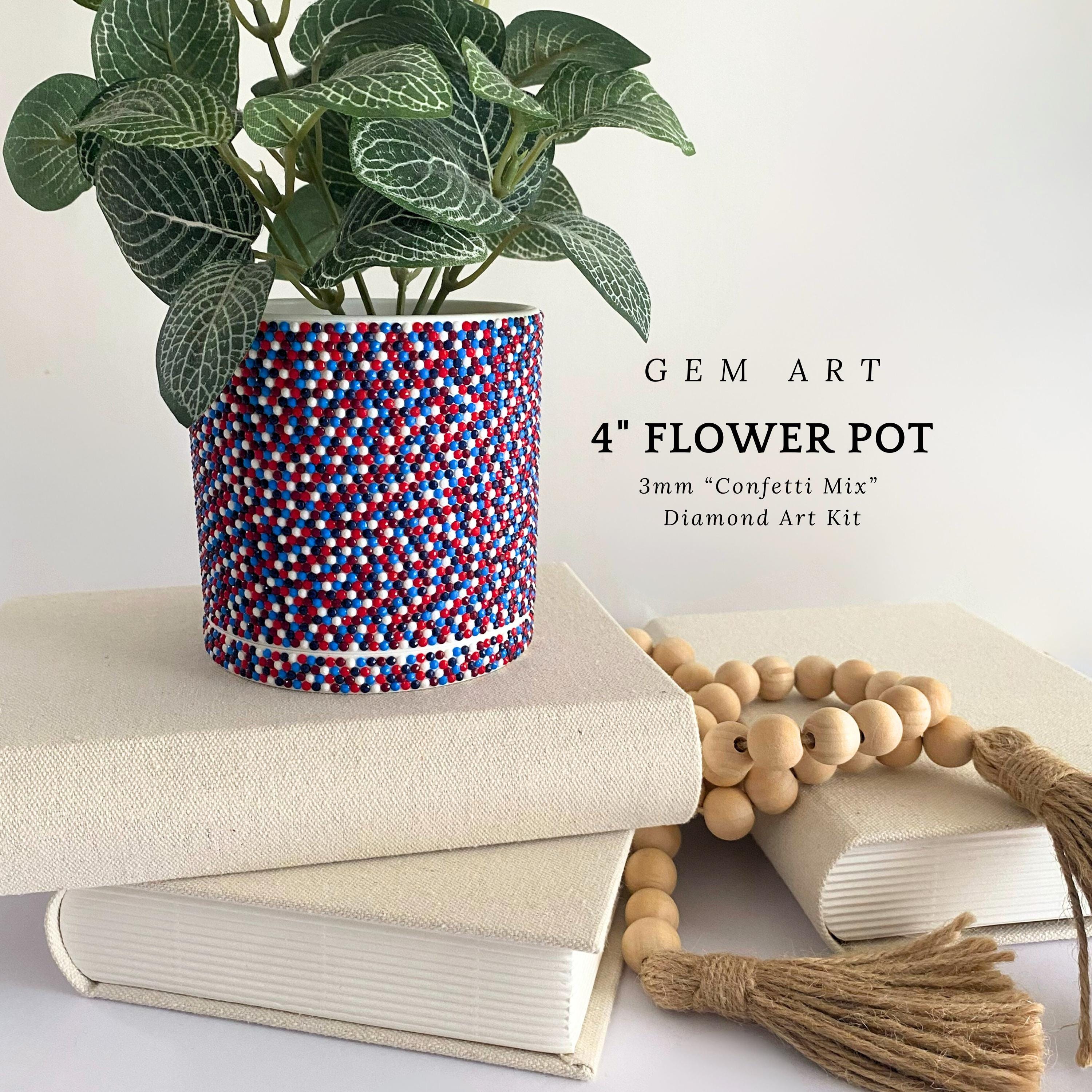 Diamond Art Flower Pot Craft Kit Diamond Painting DIY Planter Gift
