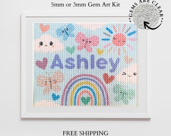 Diamond Art For Kids: Easy Gem Painting Kit, Personalized DIY Rhinestone Wall Hanging