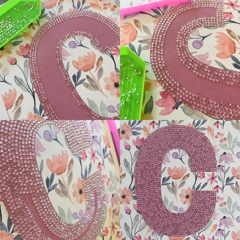 Personalized Diamond Painting Kit Custom DIY Monogram Initial Letter ...