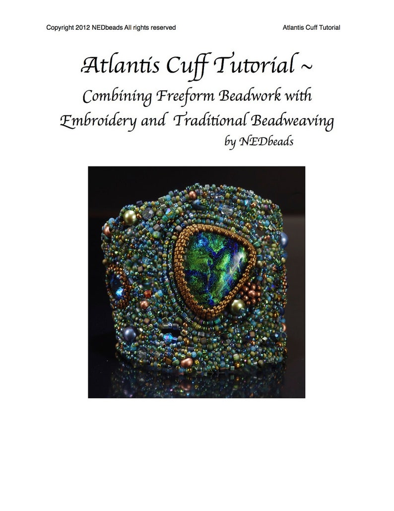 Atlantis Cuff Tutorial Combining Freeform Beadwork, Embroidery and Traditional Beadweaving image 1