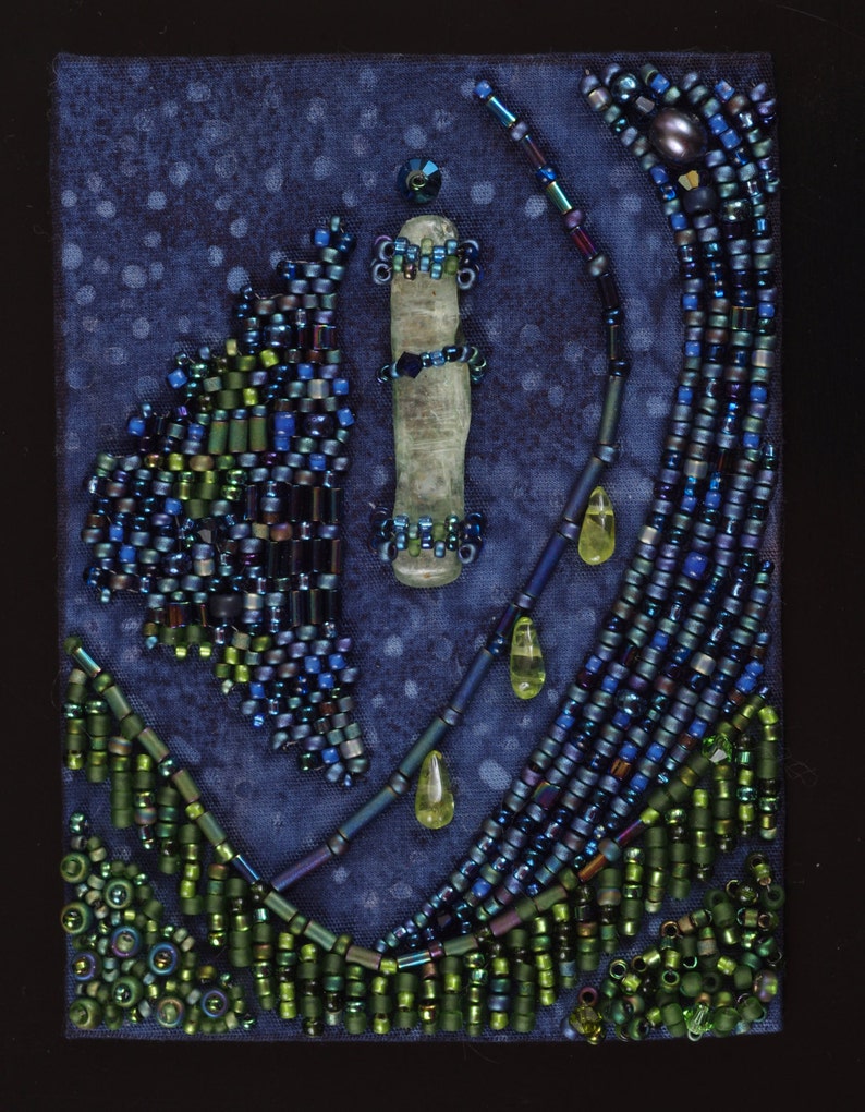 Mixed Media Bead Embroidery: ATCs Artist's Trading Cards, A Purse, Barrettes and More image 5