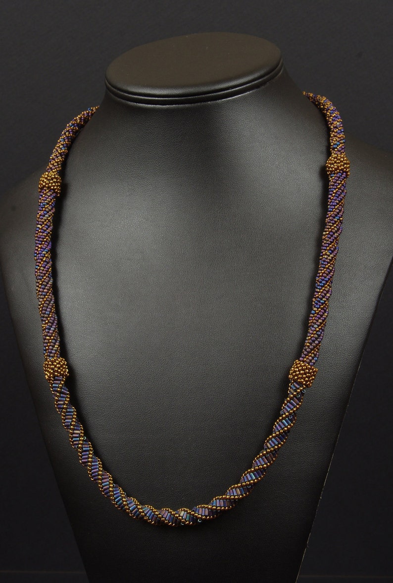 Beadwoven Necklace Tutorial Triple Twist Necklace Etsy