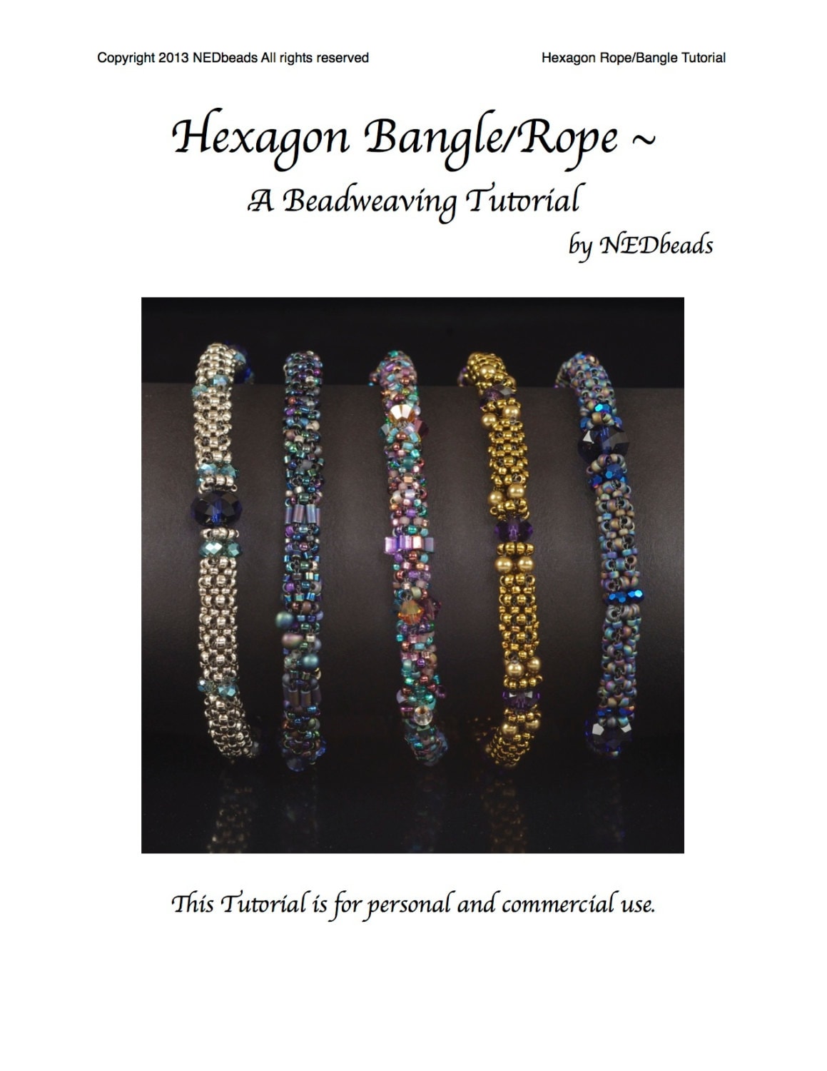Simple Bangle Rope Design Hexagon Bangle/rope: A Beadweaving Tutorial - Etsy