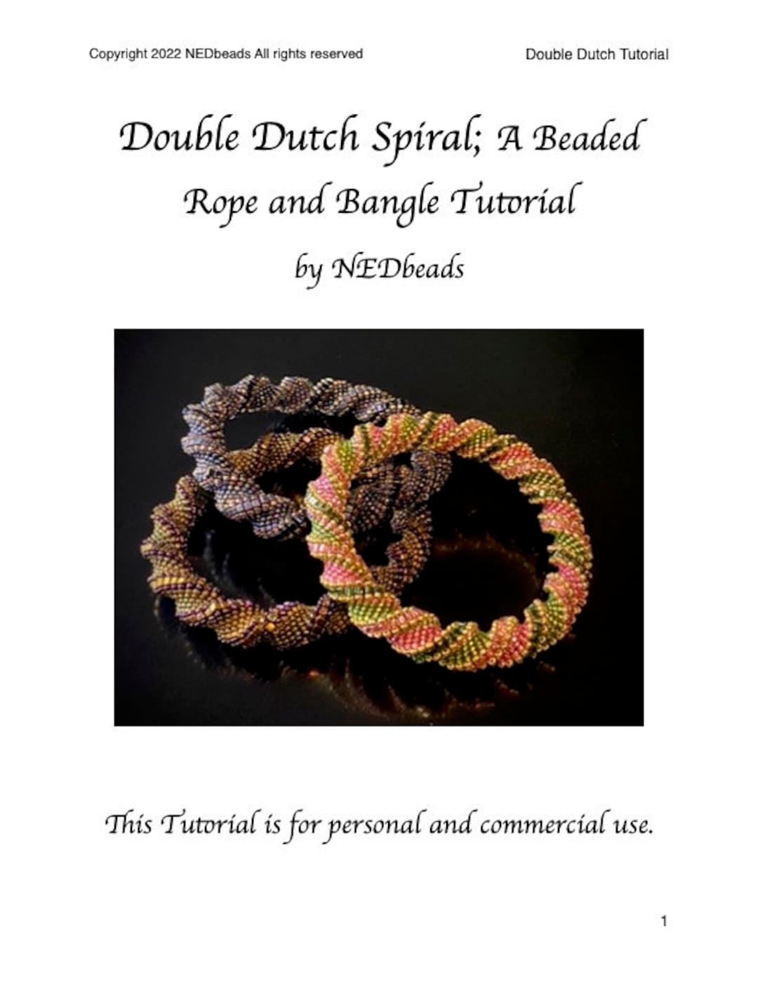 Simple Bangle Rope Design Double Dutch Spiral Stitch Bangle/rope Tutorial - Etsy