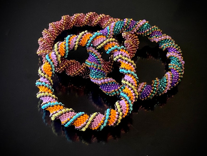 Simple Bangle Rope Design Double Dutch Spiral Stitch Bangle/rope Tutorial - Etsy