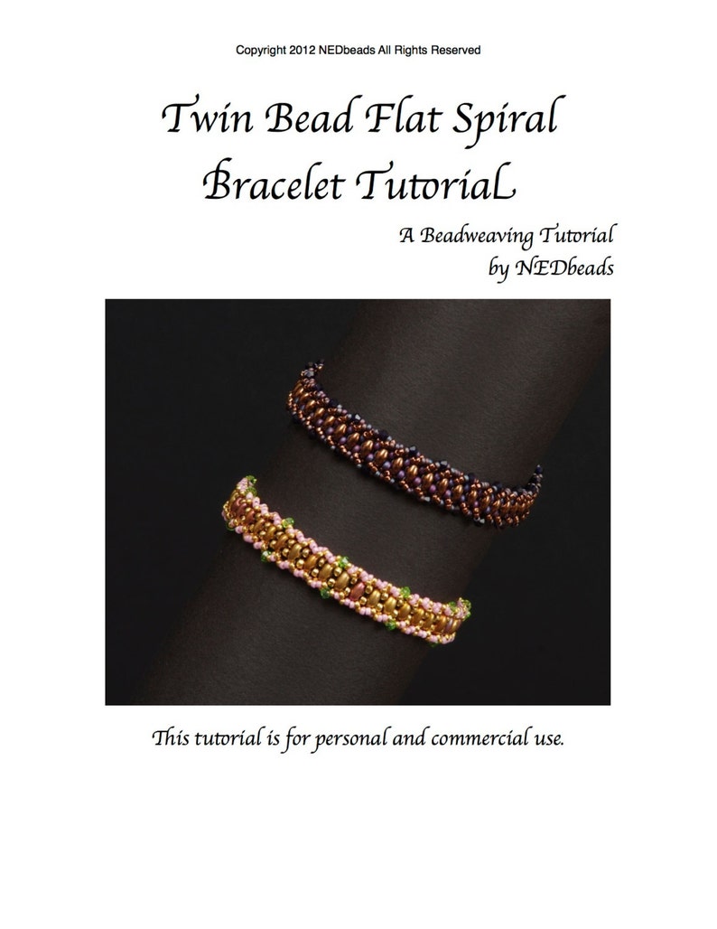 Twin Flat Spiral Bracelet Tutorial image 1