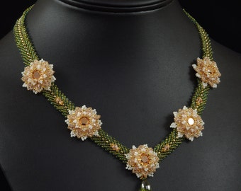 Tutorial de tejido de cuentas de collar In Bloom