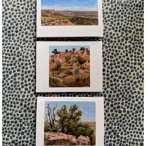 Original Öl Reproduktion Künstler Grußkarten |Palo Duro Canyon |4.25x5.6" 100# weiße Zettel & Umschlag