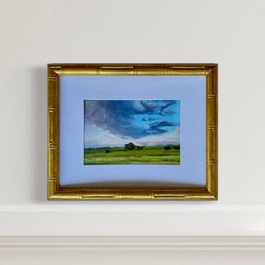 I-35 #1, Texas landscape original oil print ,original Texas landscape oil painting PRINT UNFRAMED, small landscape art Texas painting - 5x7&quot;