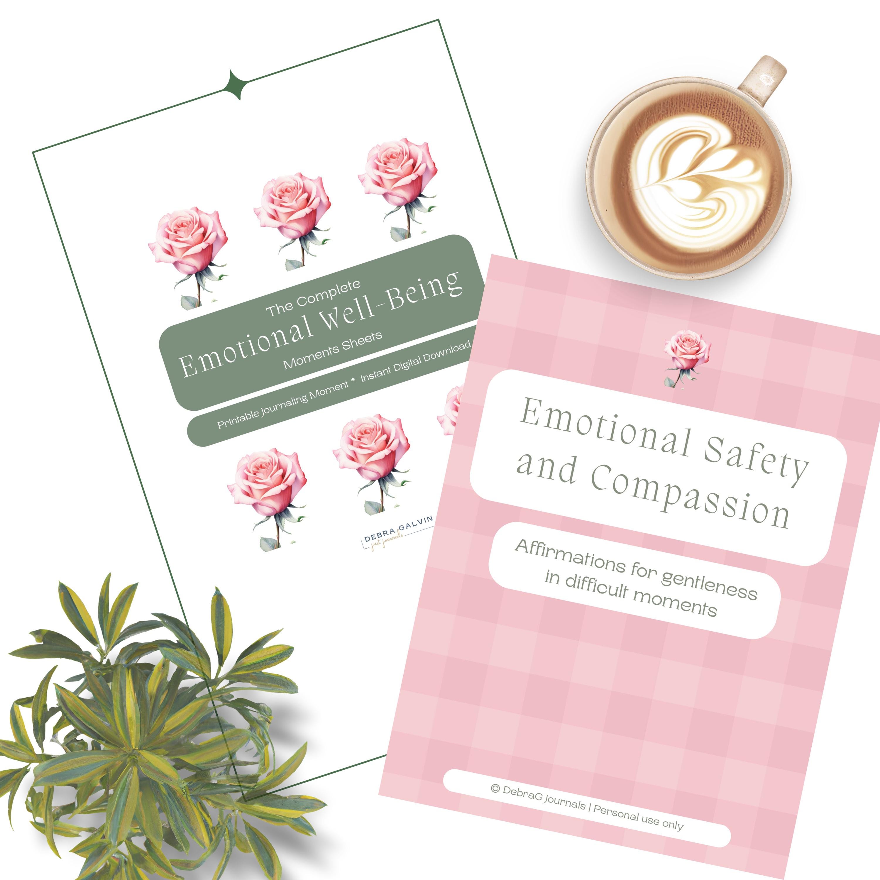 Emotional Well-being Toolkit Printable | Self Compassion Moment Sheets ...