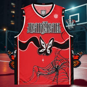 HearEyeAm Sports EyeF.L.Y Elite Designer Basketball Jersey (Home Red)