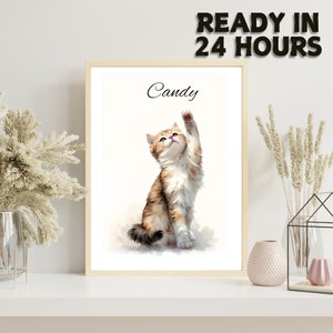 Custom Pets Portrait, Watercolor Pet Portrait, Pet Portrait From Photo, Pet Loss Memorial, Dog Lover Gift, Cat Mom Gift, Pets Keepsake
