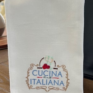 Cucina Italiana Embroidered Kitchen Towel
