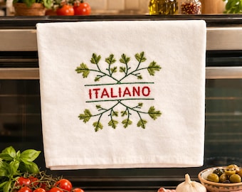 Italian Embroidered Kitchen Towel