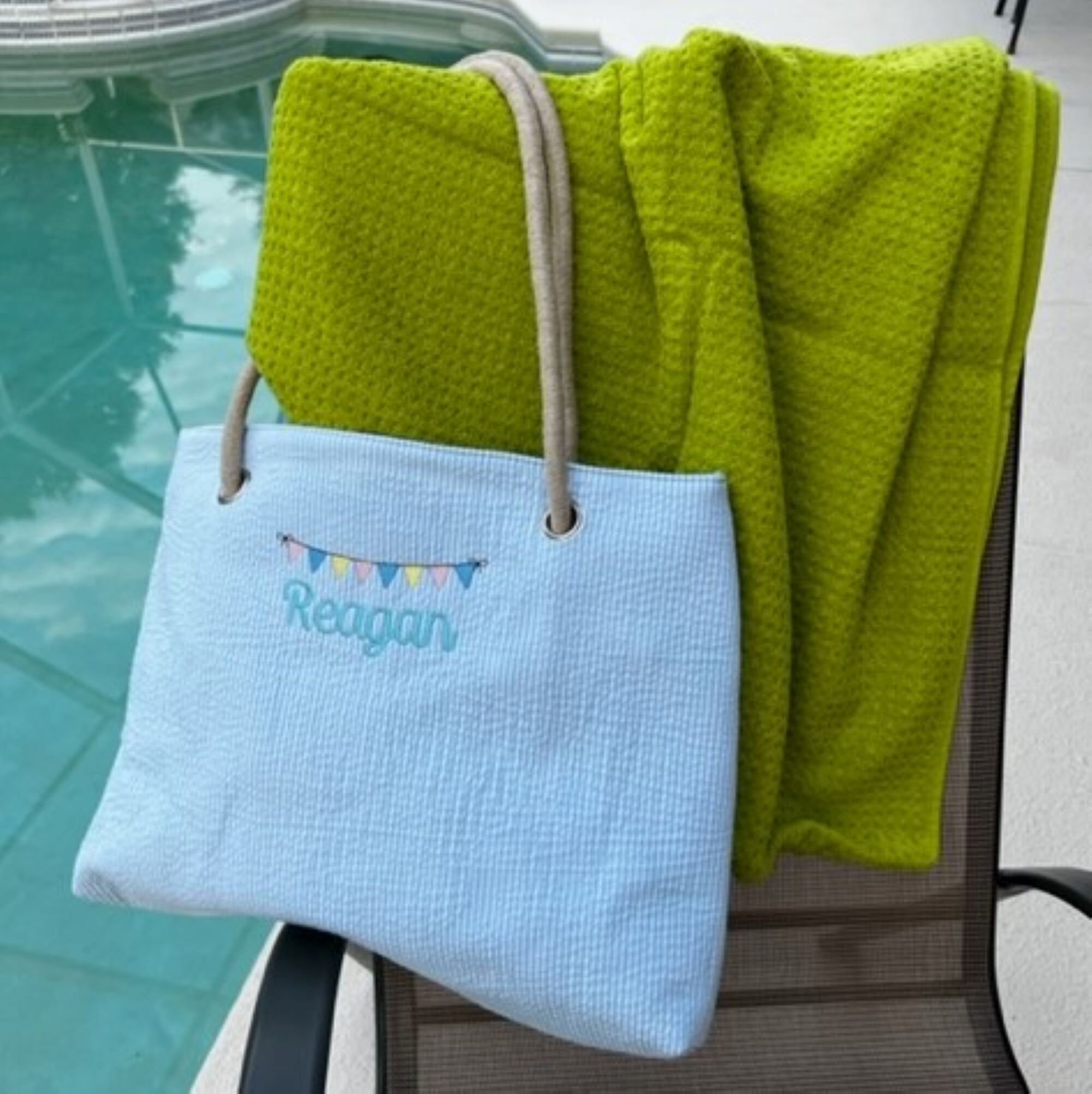 Seersucker tote bag hotsell