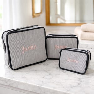 Cubes de rangement personnalisés en seersucker