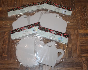 Studio 18 Mary Engelbreit Mini Scrapbook Chipboard Books Flower, Teapot, and Scalloped Edge Shape 5 Pages & Metal Ring Holder Lot of 5 NIP