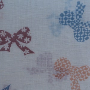 Vintage Wamsutta Checked Bows, Calico Bows, Polka Dot Bows Cotton Fabric