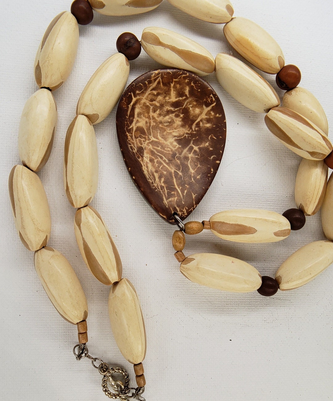 Natural Seeds Jewelry Pili Nut & Acai Seed Banana Leaf Resin Etsy