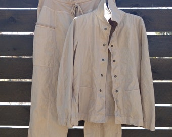 Hemp and Organic Cotton Medium Weight Woven Blazer - bike jacket series