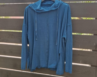 Lightweight Hemp and Organic Cotton Hooded Cover Tee - JJ Series