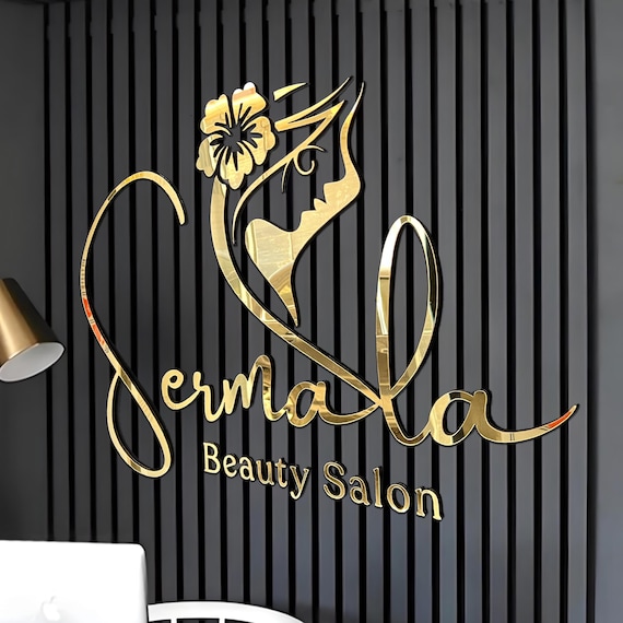 Custom Signs, Acyrlic Business Sign, Beauty Salon Sign, Laser Cut Sign, Office Sign, Reception Sign, 3D Business Sign, Company Custom Sign