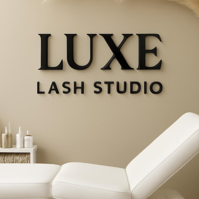 business sign, salon spa sign, beauty salon sign, laser cut logo, custom signs