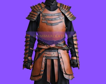 Handcrafted Leather Samurai Armor - Cosplay Reenactment Suit
