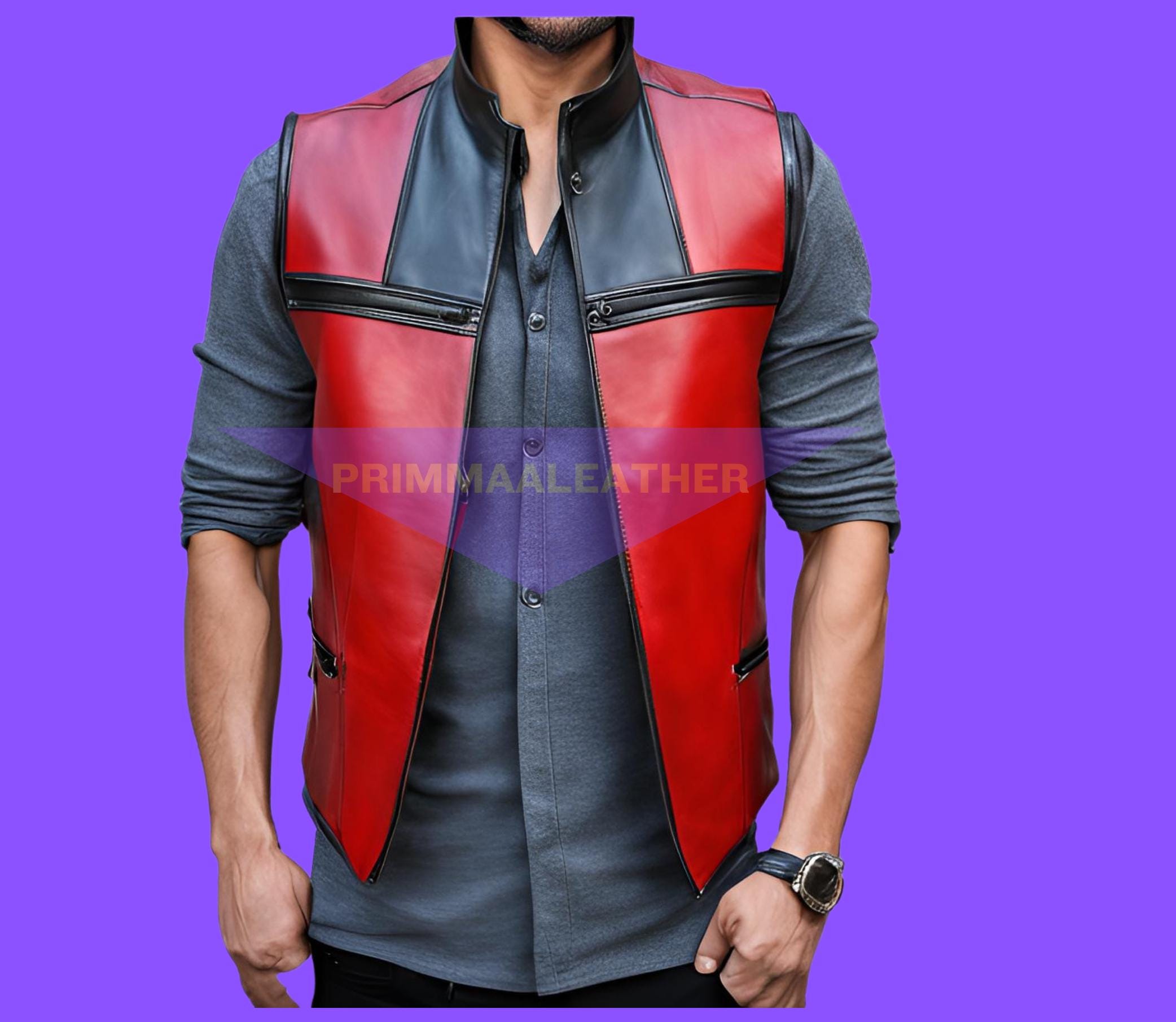 Red vest mens best sale