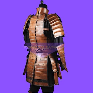 Handcrafted Leather Samurai Armor set – Rich Brown Full Body Suit