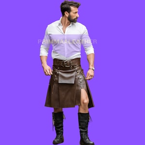Men’s Leather Kilt – Bold and Rugged Design