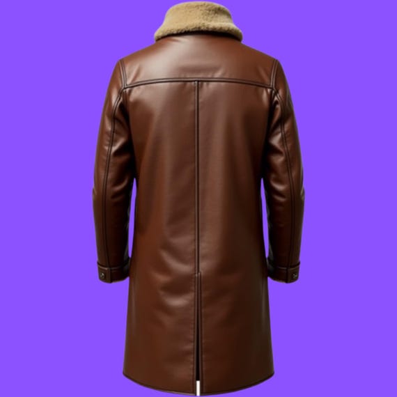 Giacca Auto Uomo In Vera Pelle Marrone Scuro, Stile Montone, EdinStyle, Nuovo Con Etichette