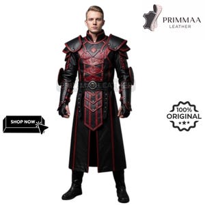 Black Dragon Scale Leather Armor: Epic Cosplay Battle Suit