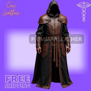Handcrafted Leather Armor: Medieval Gothic Cosplay Coat