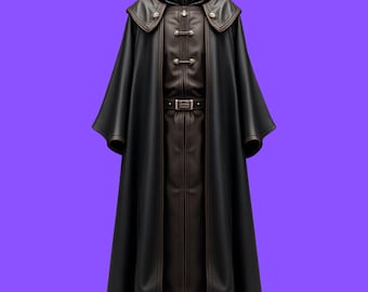黒革ケープ、フード付きウールマント、冬用セーターコート、プラス