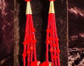 Rood hart met franjes