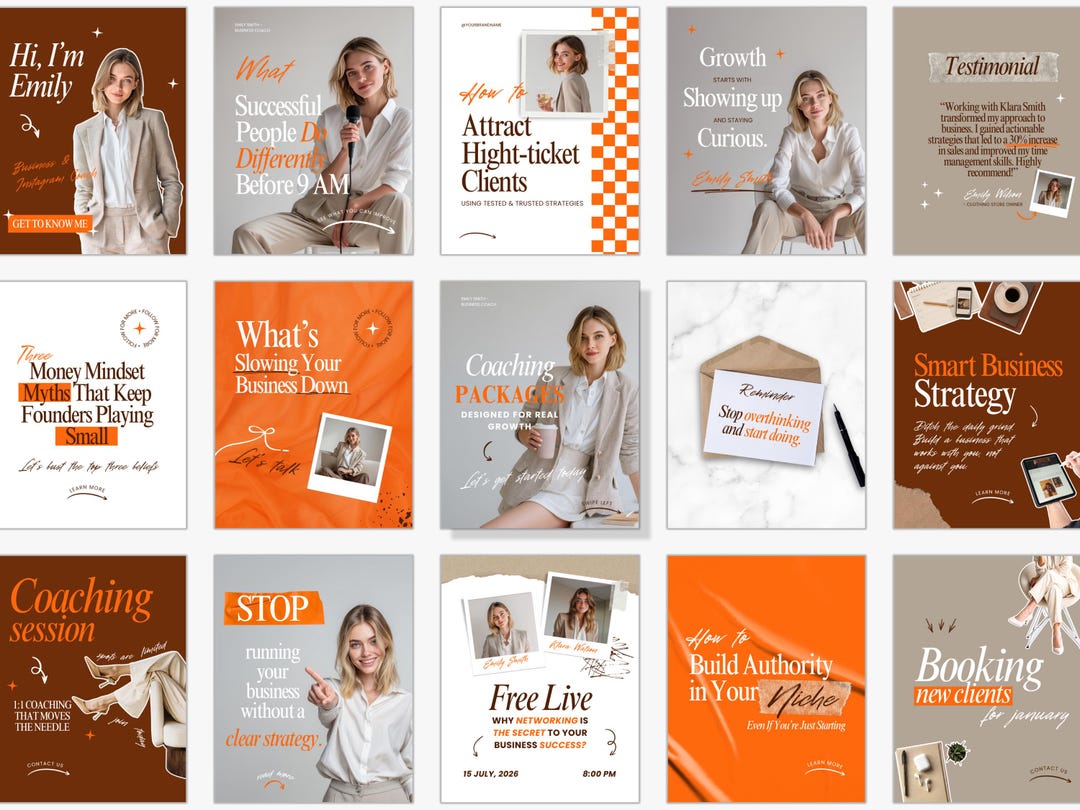 Instagram Canva Templates | Social Media Posts for Coaches (digital ...