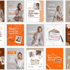 Persönliche Marke Instagram Canva Template Kit | Bearbeitbare Social Media Posts & Stories für Coaches, Unternehmer und Inhaltsersteller | Modern