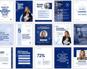 LinkedIn Canva Templates for Business | Clean Professional Social Media Posts | Instagram & Facebook Corporate Design