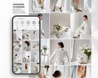 Clean Feminine Stock Photos for Social Media | Elegant Business Woman Branding Images, for Personal Brand, Instagram & Pinterest,