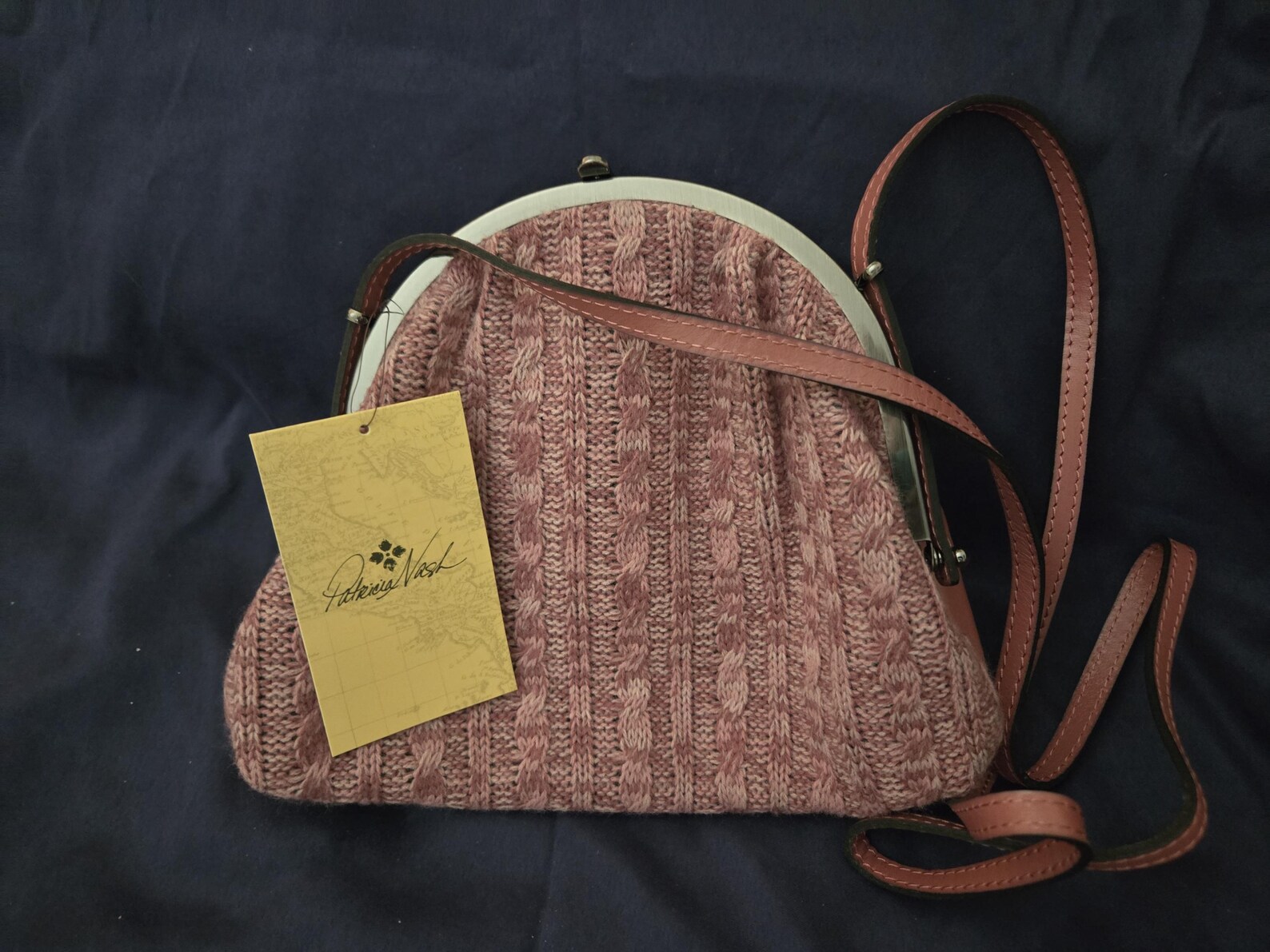 New Patricia Nash Silvia Frame Old Rose Vegetable Tanned Leather