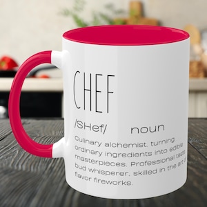 Quirky Chef Definition Mug, Funny Chef Coffee Mug, Unique Chef Gift, 11 oz Culinary Appreciation Mug, Chef Life, Kitchen Enthusiast Gift