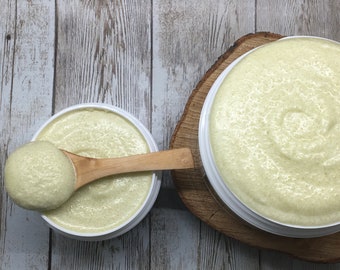 Jasmine Whipped Sugar Scrub, All Natural Vegan Body Polish